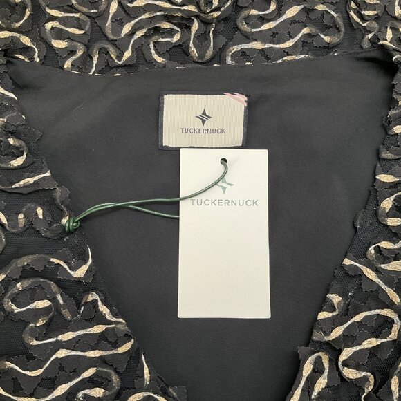 Tuckernuck Black Nightly Organza Easton Blouse - Picture 4 of 4